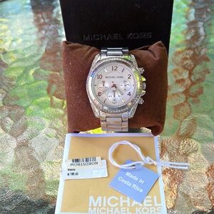 Michael Kors MK 5165 Blair Chronograph Silver-Tone Crystal Watch